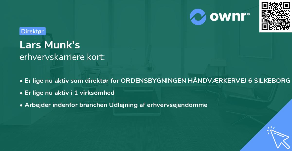 Lars Munk's erhvervskarriere kort