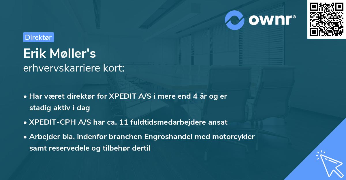 Erik Møller's erhvervskarriere kort
