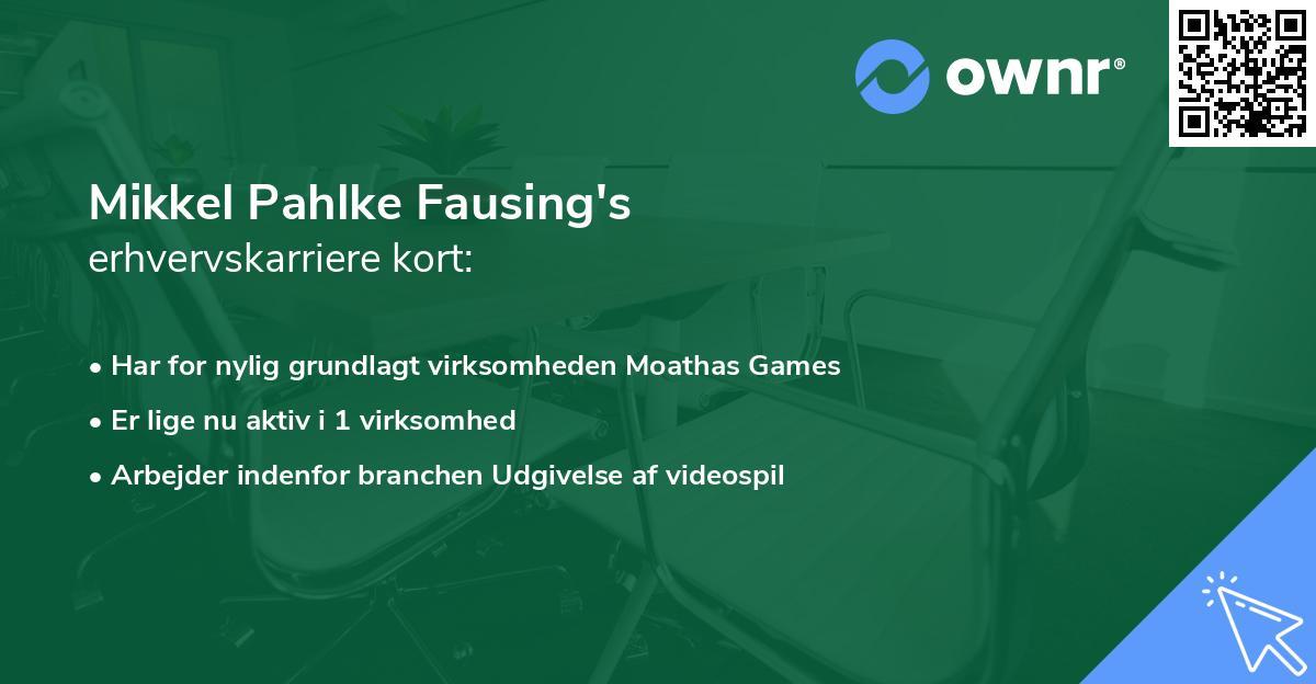 Mikkel Pahlke Fausing's erhvervskarriere kort