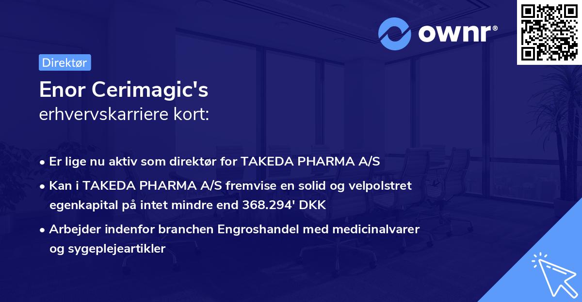 Enor Cerimagic's erhvervskarriere kort