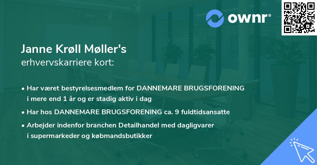 Janne Krøll Møller's erhvervskarriere kort