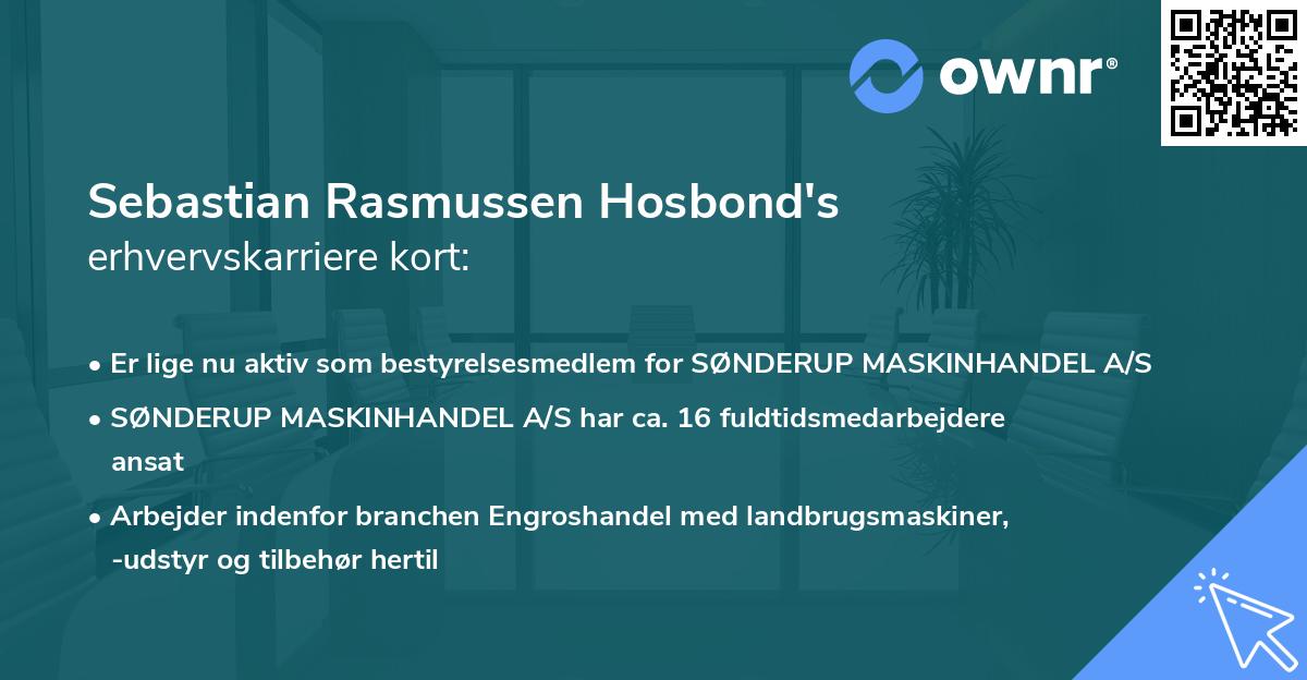 Sebastian Rasmussen Hosbond's erhvervskarriere kort