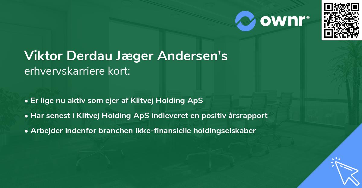 Viktor Derdau Jæger Andersen's erhvervskarriere kort