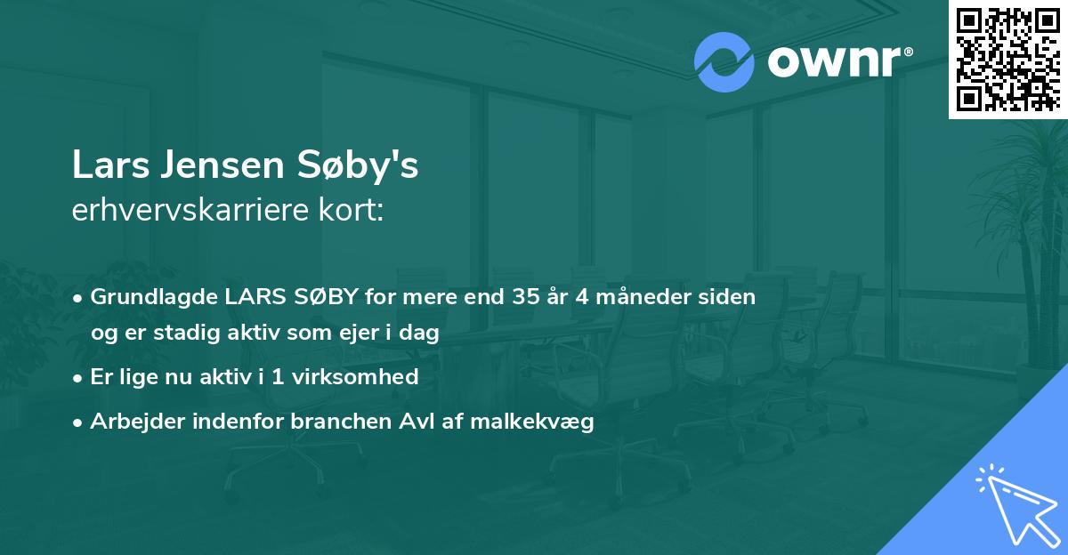 Lars Jensen Søby's erhvervskarriere kort