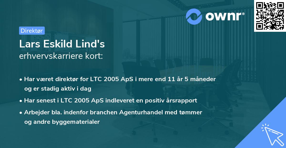 Lars Eskild Lind's erhvervskarriere kort