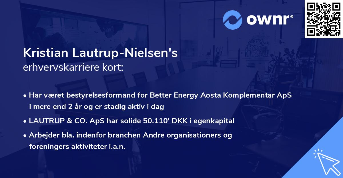 Kristian Lautrup-Nielsen's erhvervskarriere kort