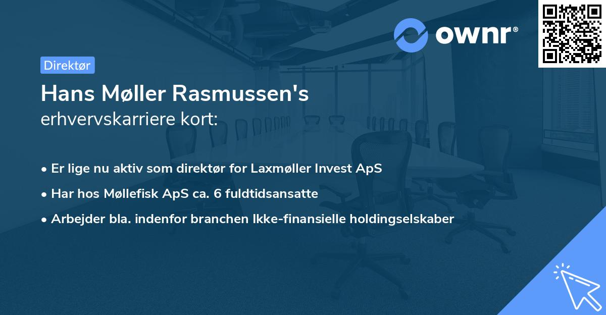 Hans Møller Rasmussen's erhvervskarriere kort