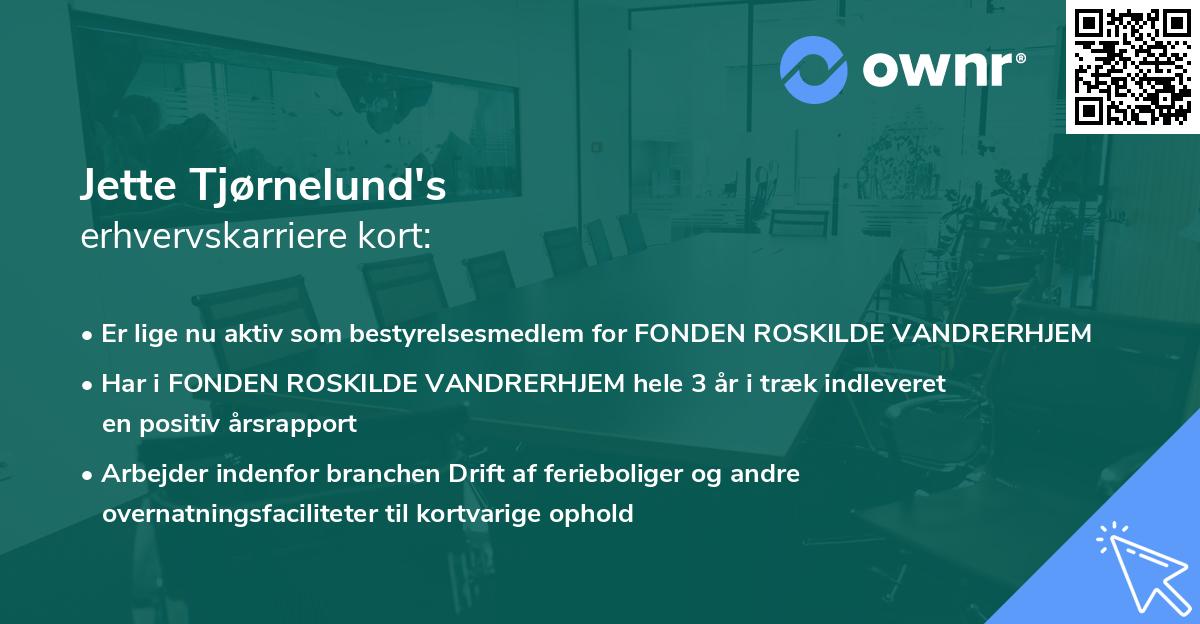 Jette Tjørnelund's erhvervskarriere kort