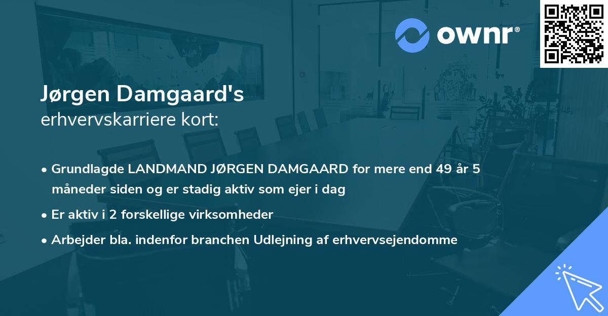 Jørgen Damgaard's erhvervskarriere kort