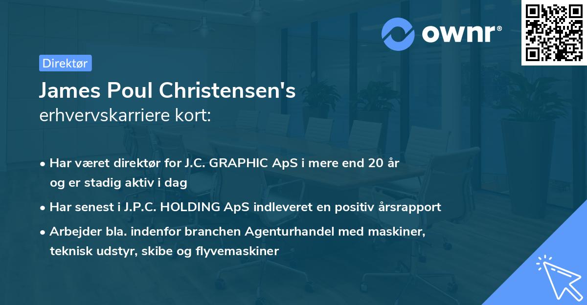 James Poul Christensen's erhvervskarriere kort