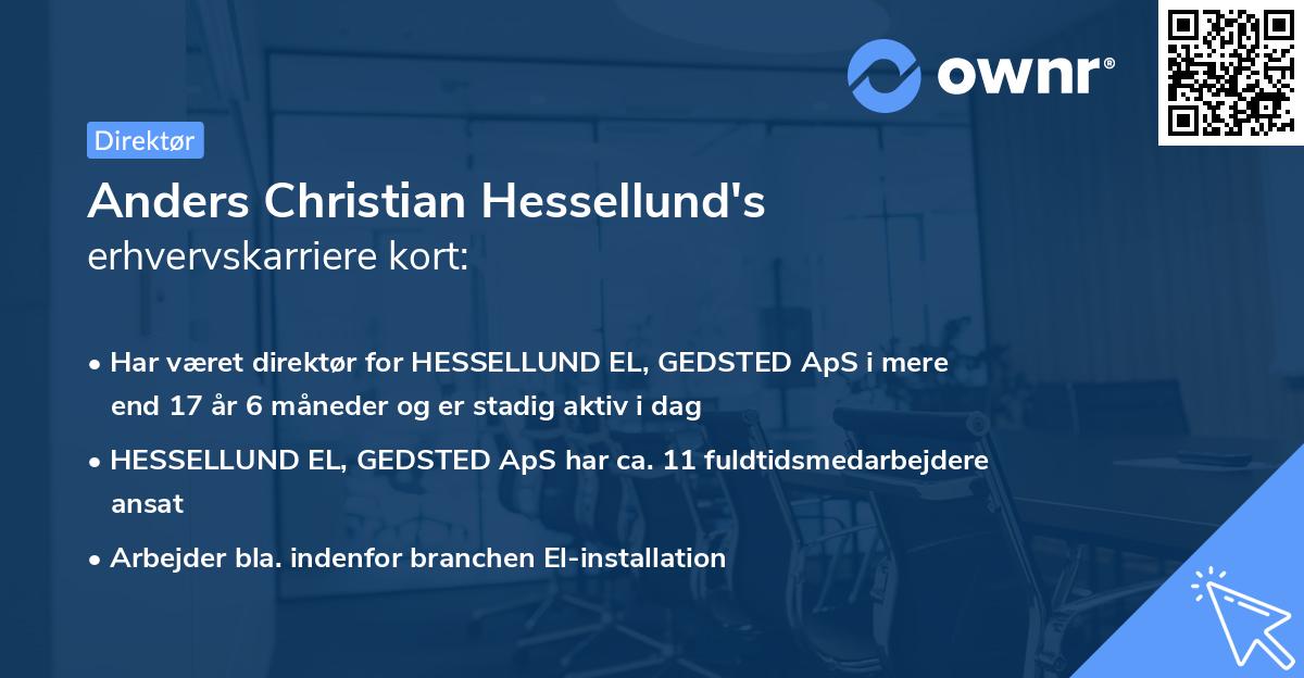 Anders Christian Hessellund's erhvervskarriere kort