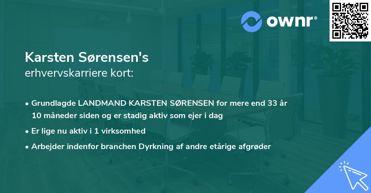 Karsten Sørensen's erhvervskarriere kort