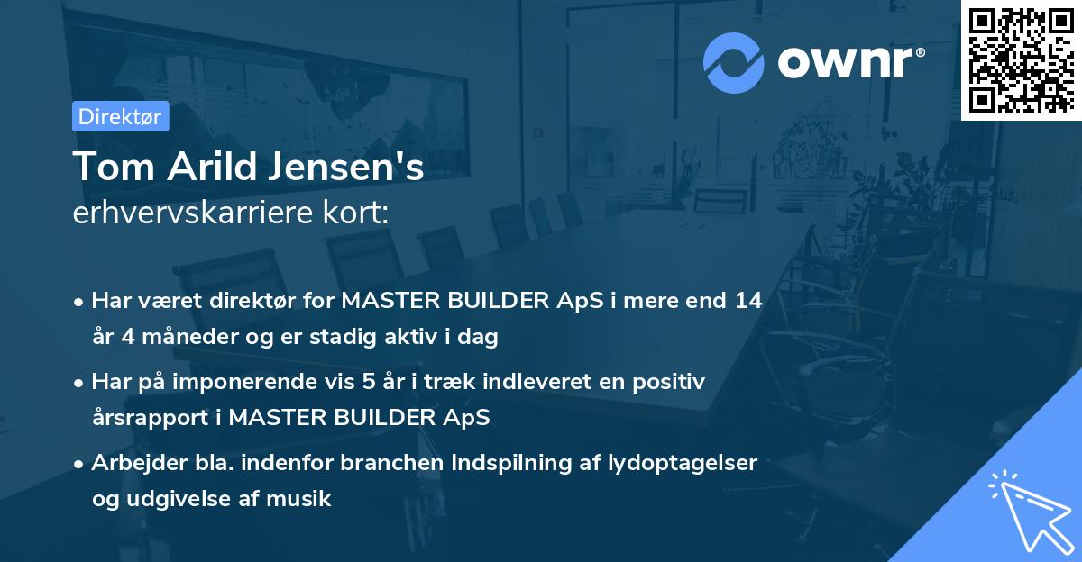 Tom Arild Jensen's erhvervskarriere kort