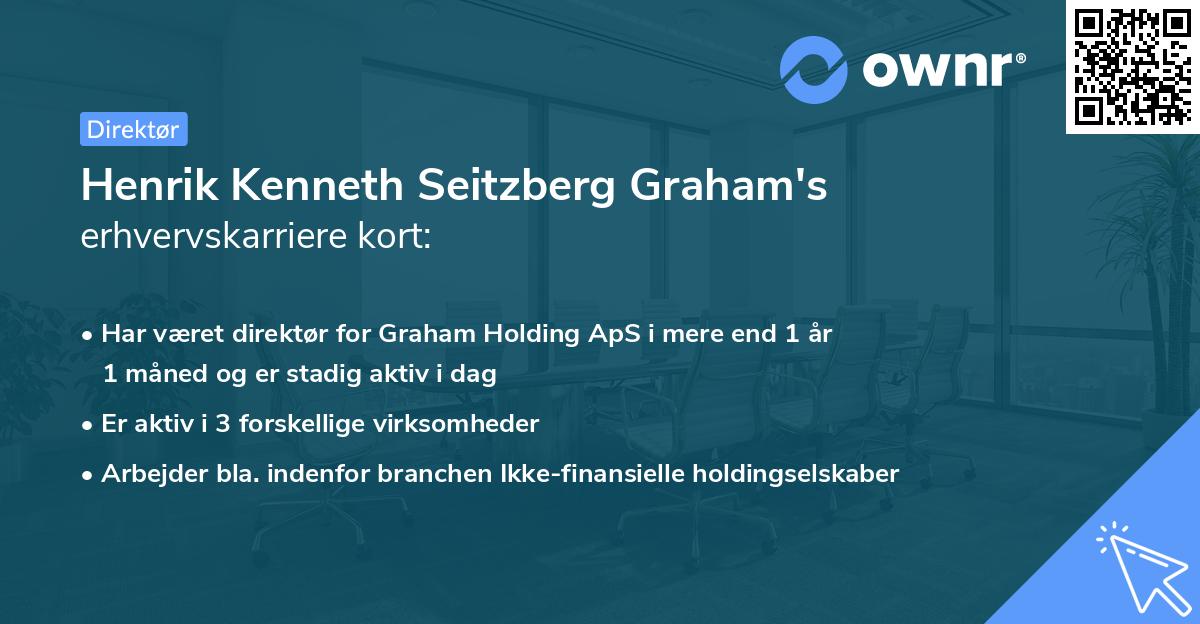Henrik Kenneth Seitzberg Graham's erhvervskarriere kort