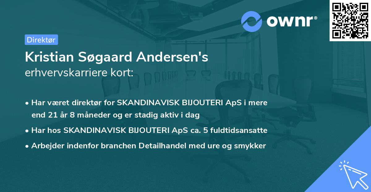 Kristian Søgaard Andersen's erhvervskarriere kort