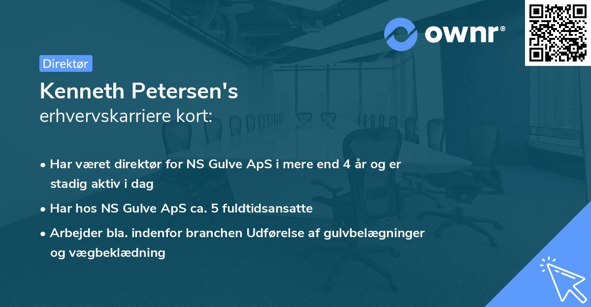 Kenneth Petersen's erhvervskarriere kort