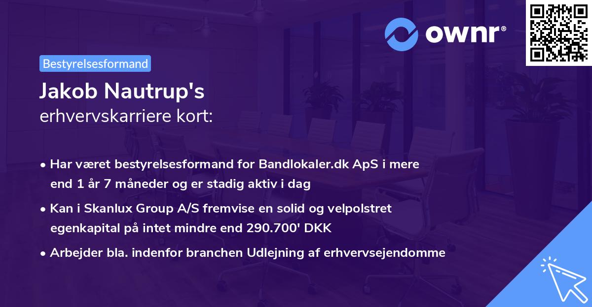 Jakob Nautrup's erhvervskarriere kort
