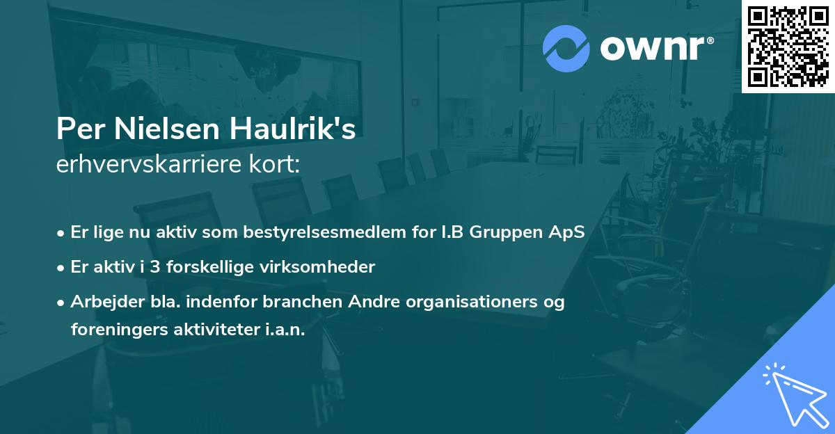 Per Nielsen Haulrik's erhvervskarriere kort