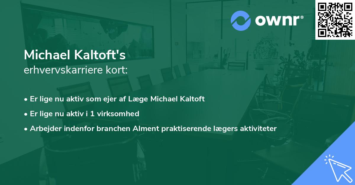 Michael Kaltoft's erhvervskarriere kort
