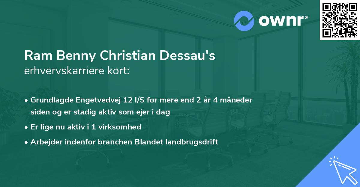 Ram Benny Christian Dessau's erhvervskarriere kort