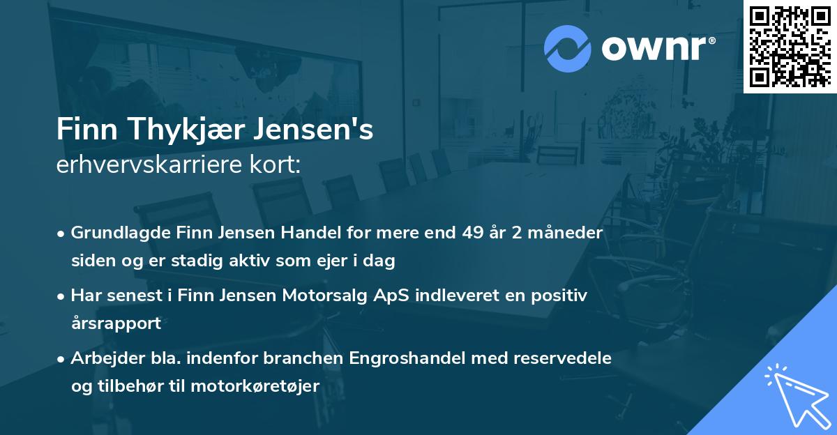 Finn Thykjær Jensen's erhvervskarriere kort