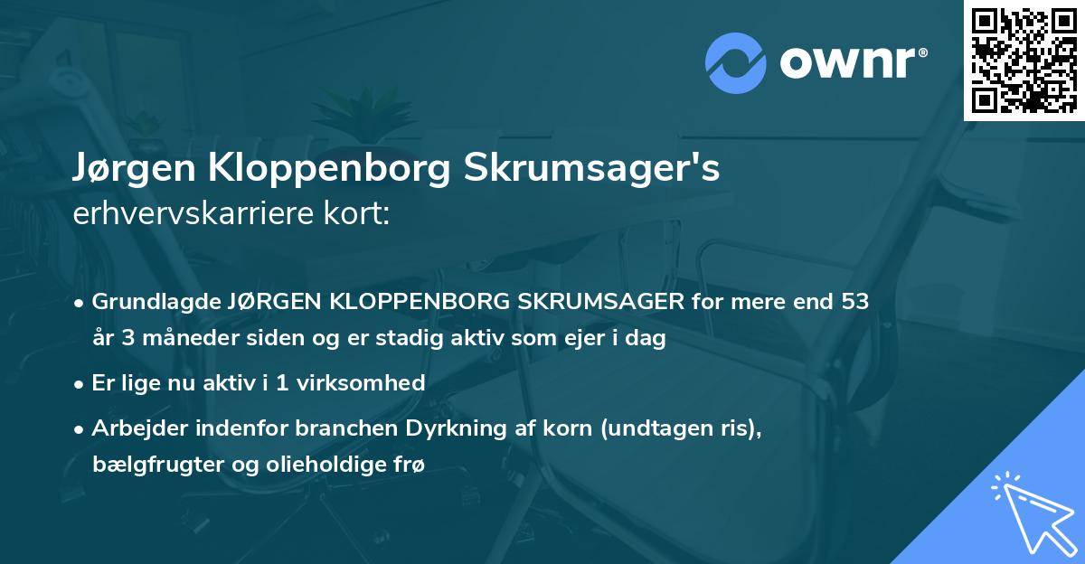 Jørgen Kloppenborg Skrumsager's erhvervskarriere kort
