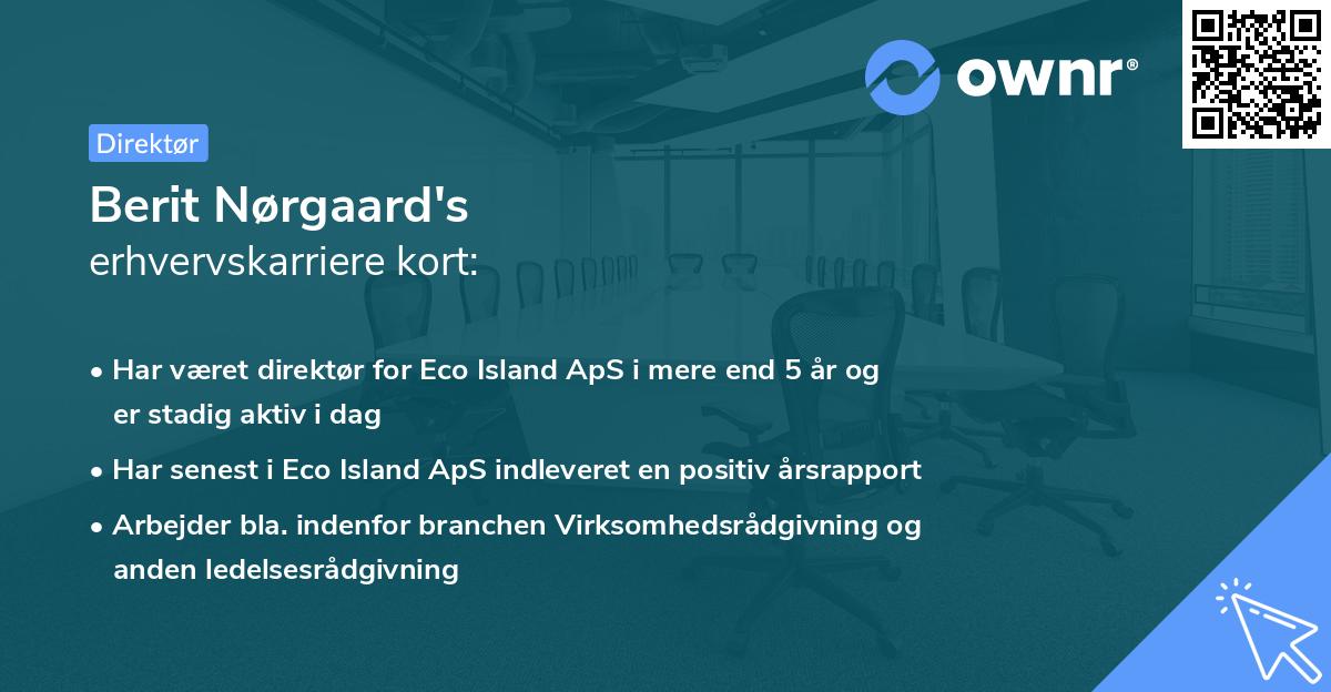 Berit Nørgaard's erhvervskarriere kort