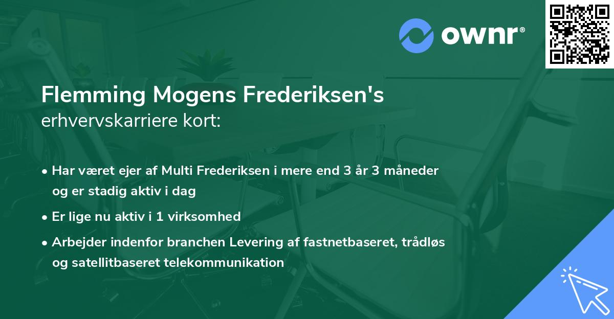 Flemming Mogens Frederiksen's erhvervskarriere kort