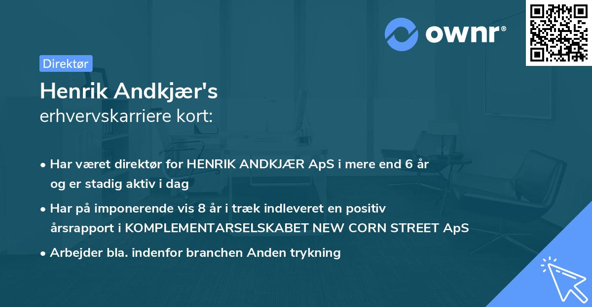 Henrik Andkjær's erhvervskarriere kort