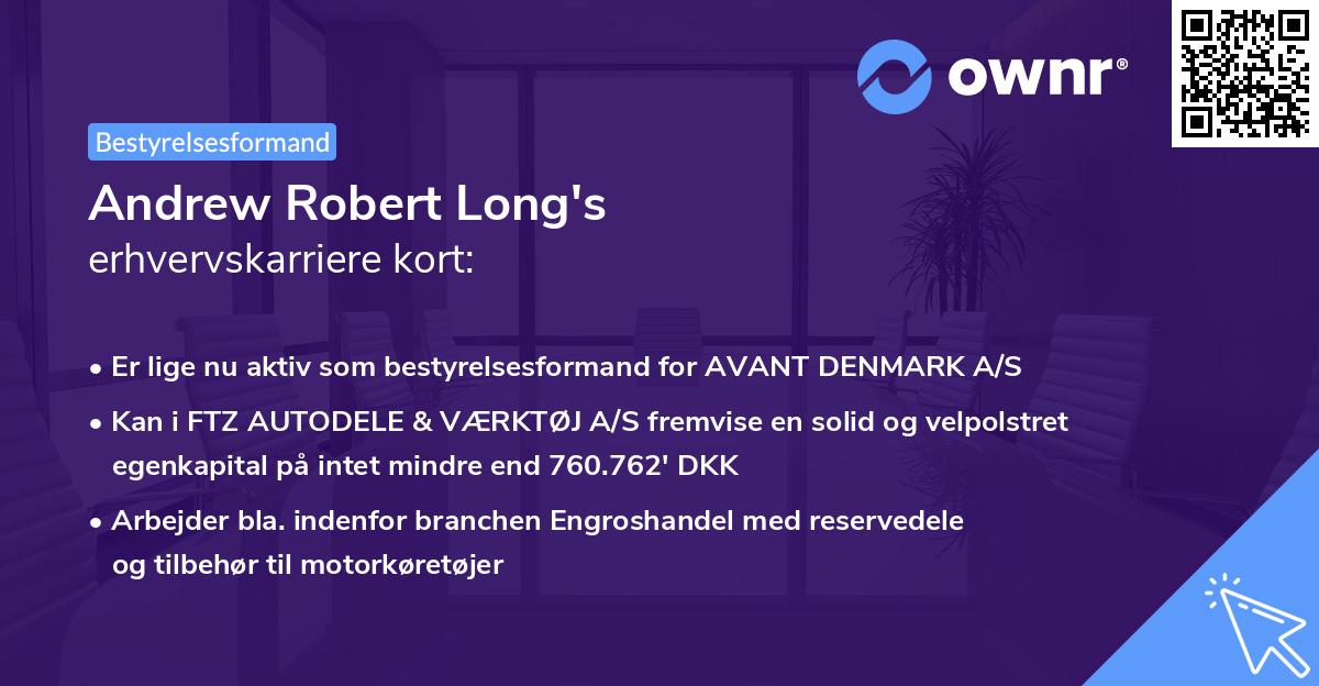 Andrew Robert Long's erhvervskarriere kort