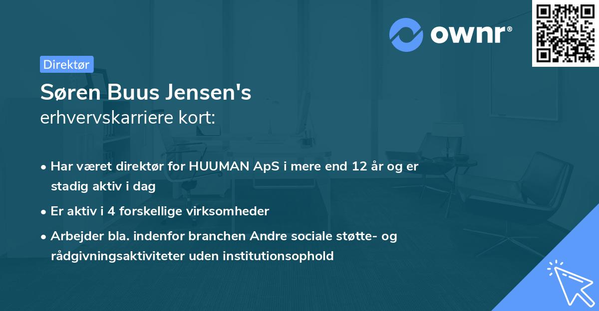 Søren Buus Jensen's erhvervskarriere kort