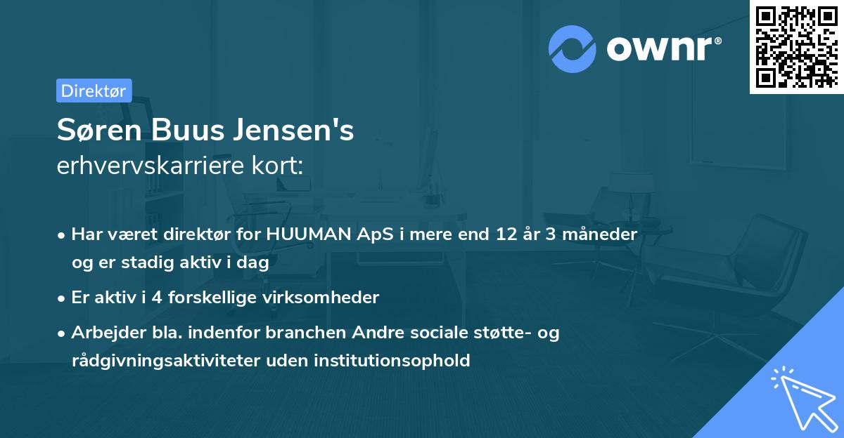 Søren Buus Jensen's erhvervskarriere kort