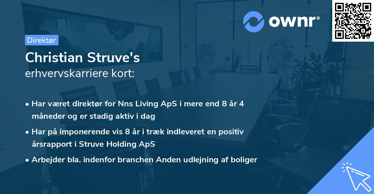 Christian Struve's erhvervskarriere kort