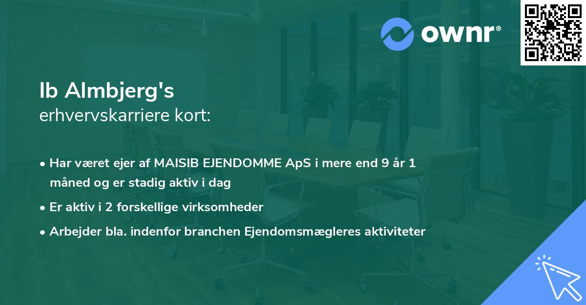 Ib Almbjerg's erhvervskarriere kort