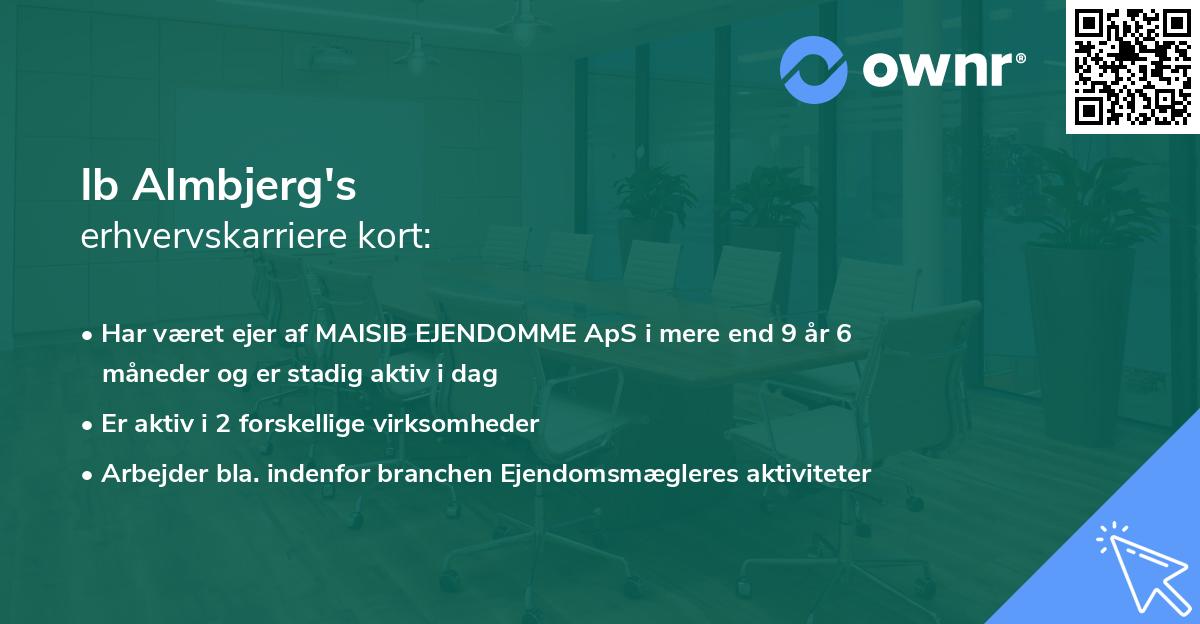 Ib Almbjerg's erhvervskarriere kort