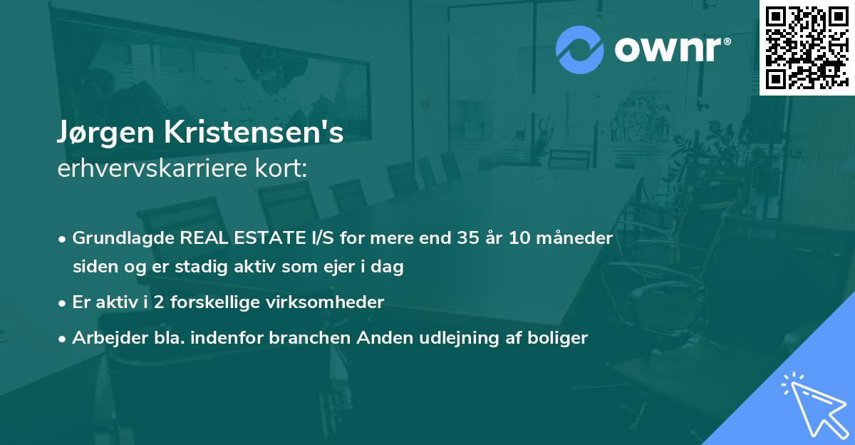 Jørgen Kristensen's erhvervskarriere kort