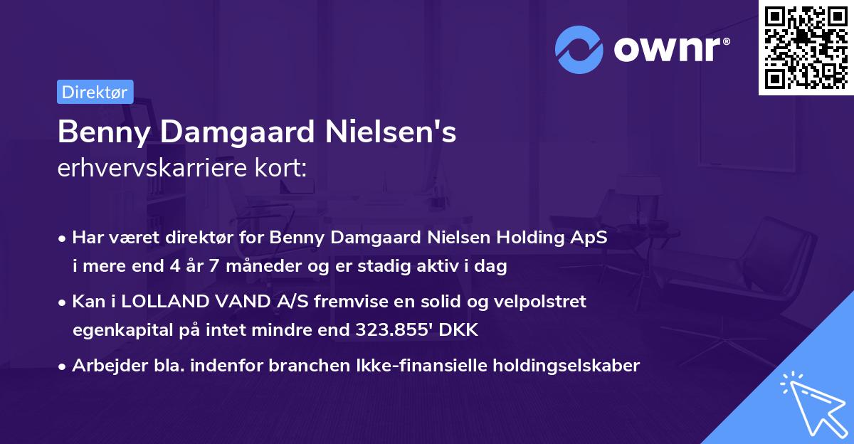 Benny Damgaard Nielsen's erhvervskarriere kort