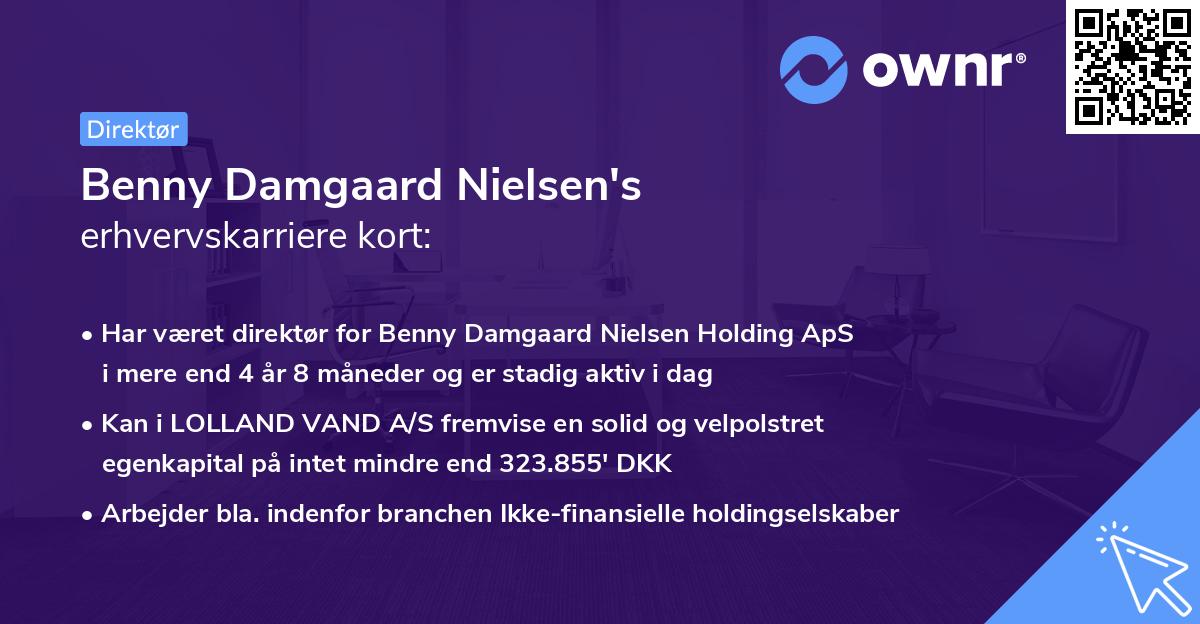 Benny Damgaard Nielsen's erhvervskarriere kort