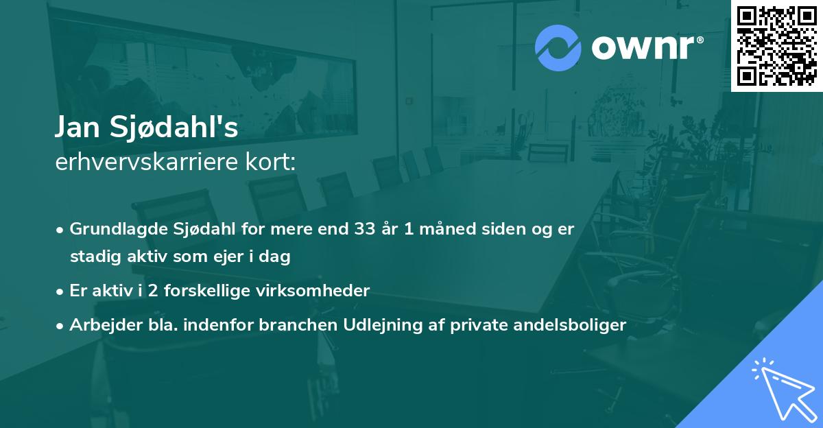 Jan Sjødahl's erhvervskarriere kort