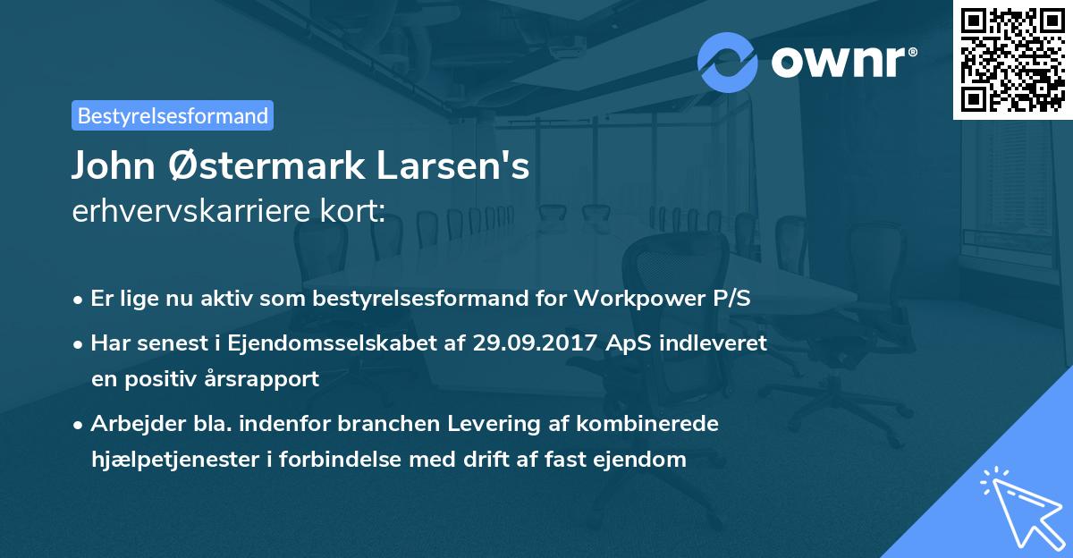 John Østermark Larsen's erhvervskarriere kort