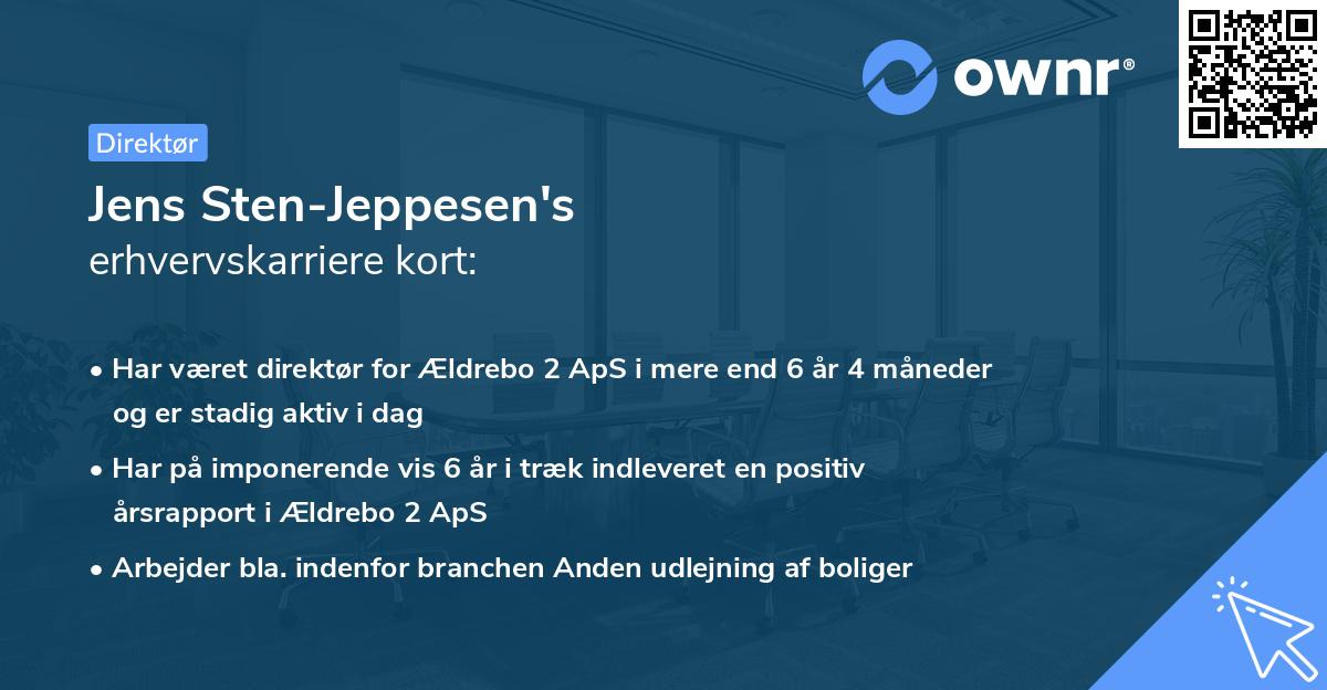 Jens Sten-Jeppesen's erhvervskarriere kort