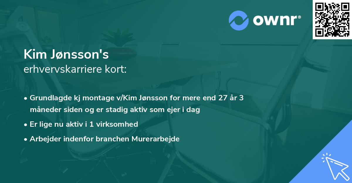 Kim Jønsson's erhvervskarriere kort