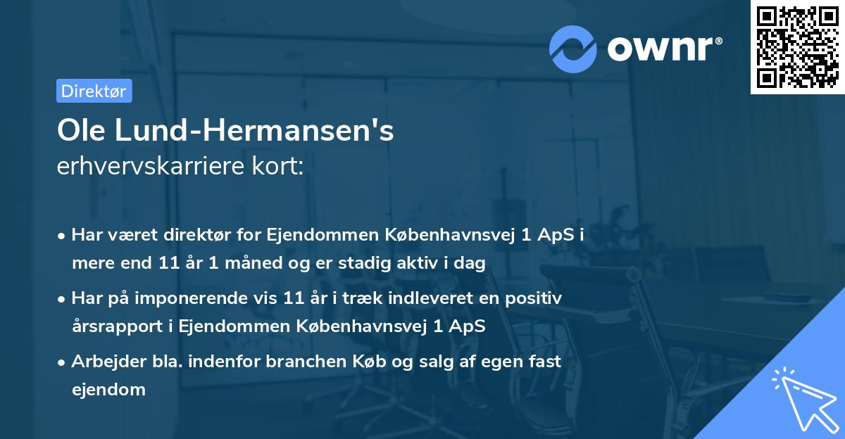Ole Lund-Hermansen's erhvervskarriere kort