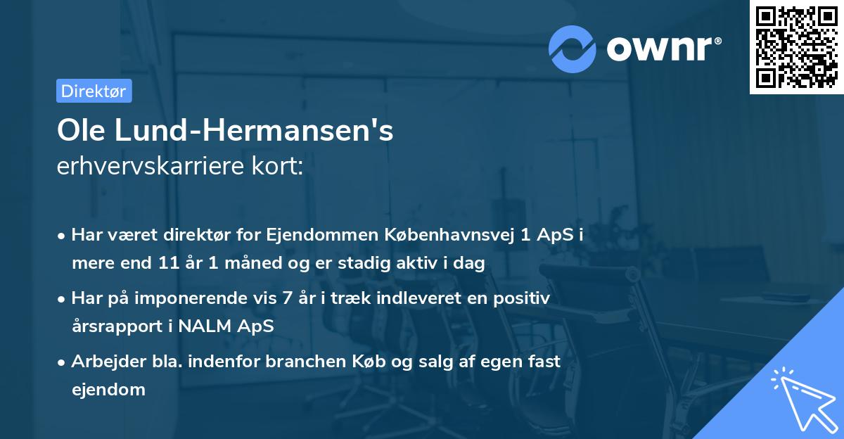 Ole Lund-Hermansen's erhvervskarriere kort