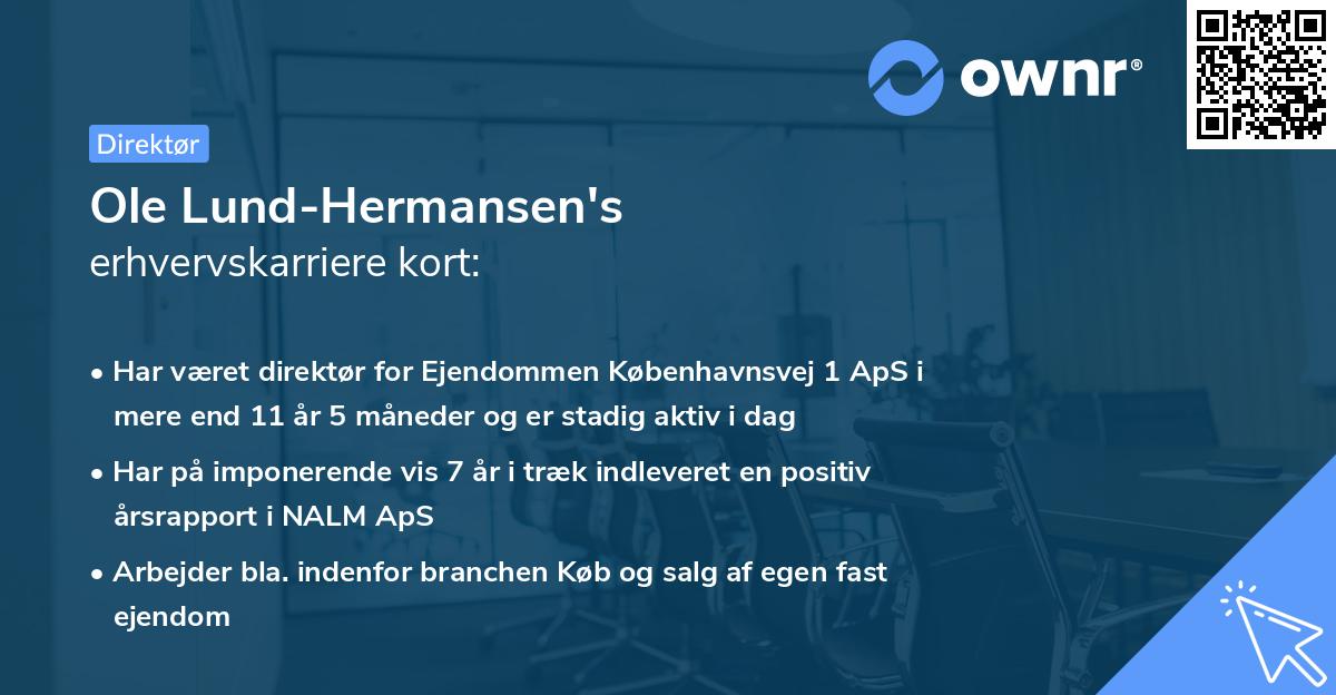 Ole Lund-Hermansen's erhvervskarriere kort