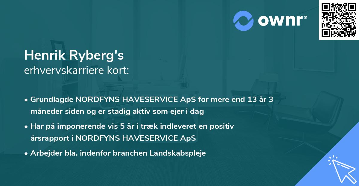 Henrik Ryberg's erhvervskarriere kort