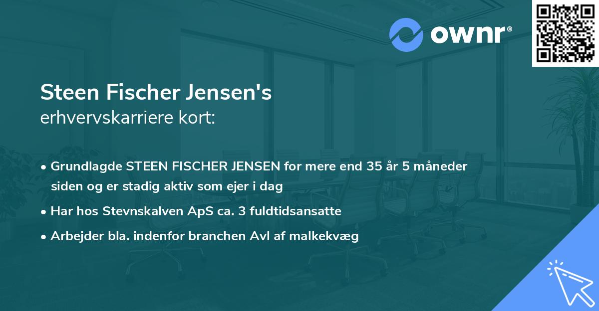 Steen Fischer Jensen's erhvervskarriere kort