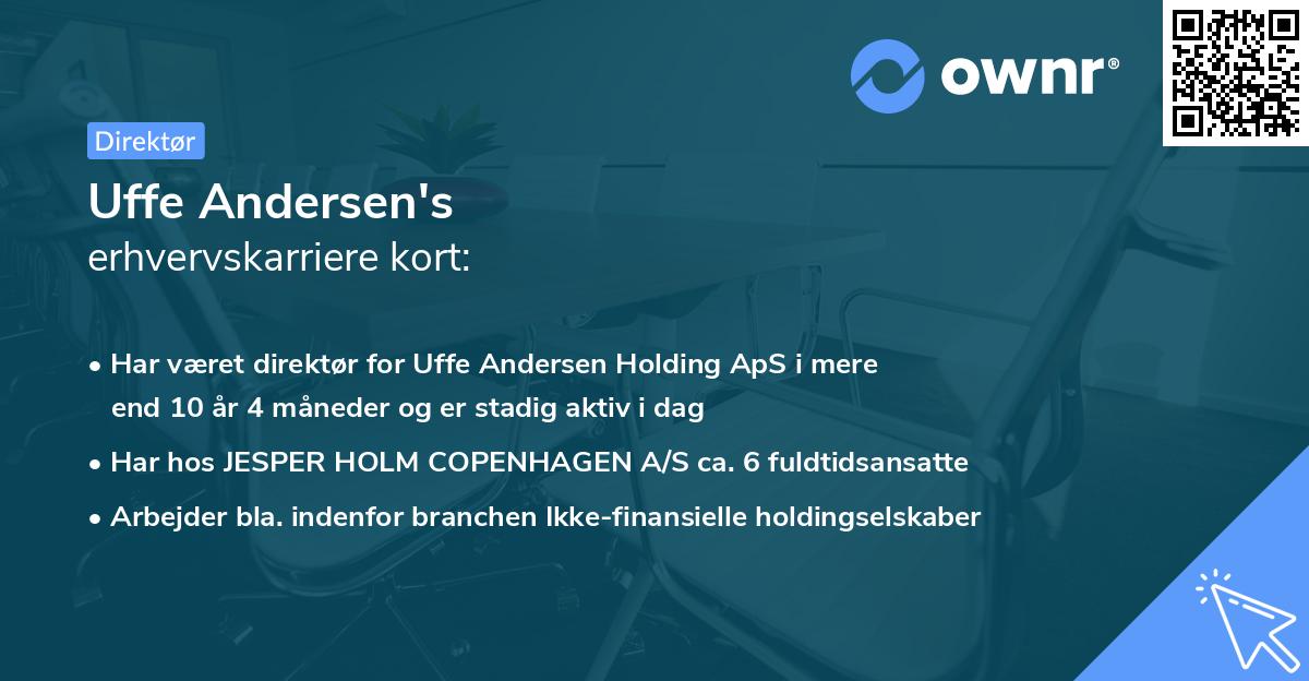 Uffe Andersen's erhvervskarriere kort