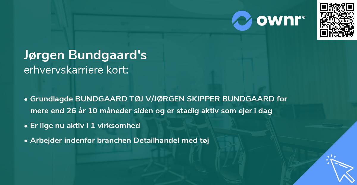 Jørgen Bundgaard's erhvervskarriere kort