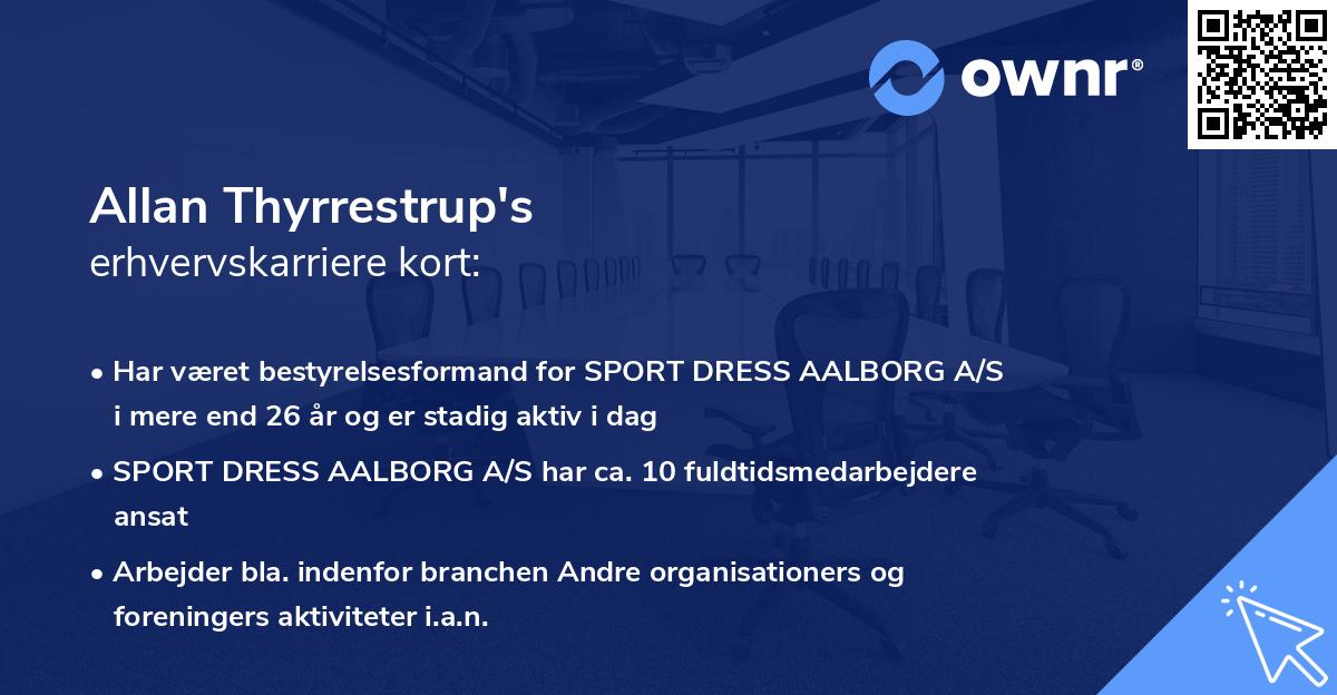 Allan Thyrrestrup's erhvervskarriere kort